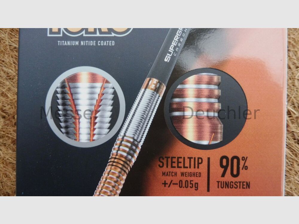 Harrows Steel Darts Toro 90% Hochwertiger Tungsten Dart Dartpfeile Set mit Schäften und Flights