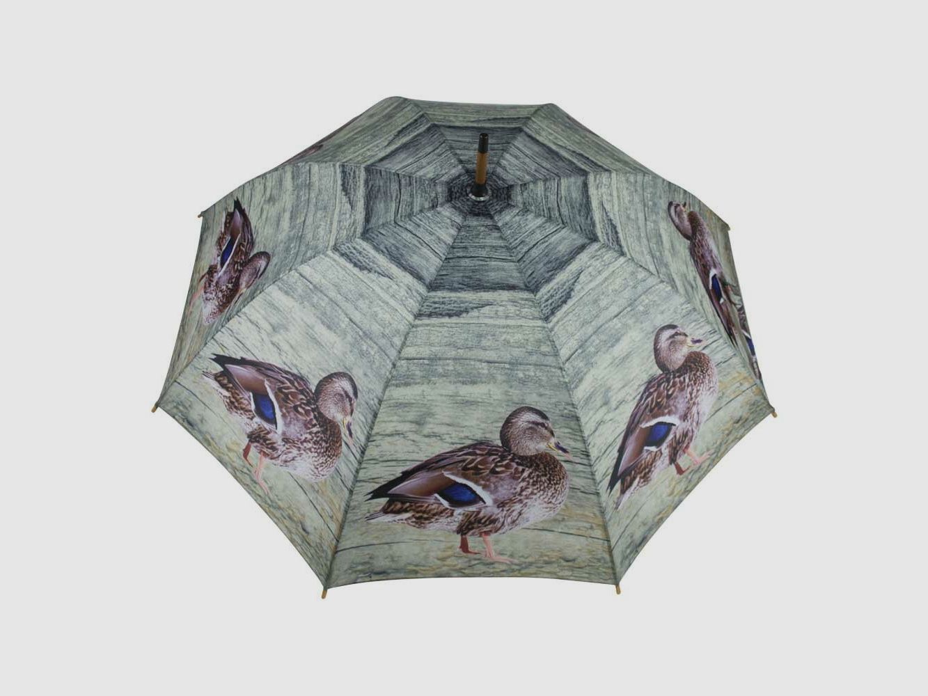 Lovergreen Outdoor Motiv Regenschirm Ente grüner Hintergrund