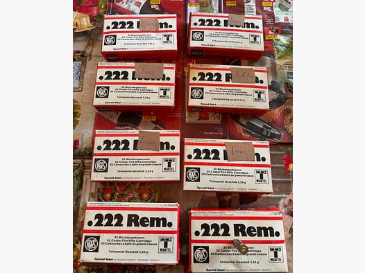 149 Cartuchos vacíos desechados RWS .222