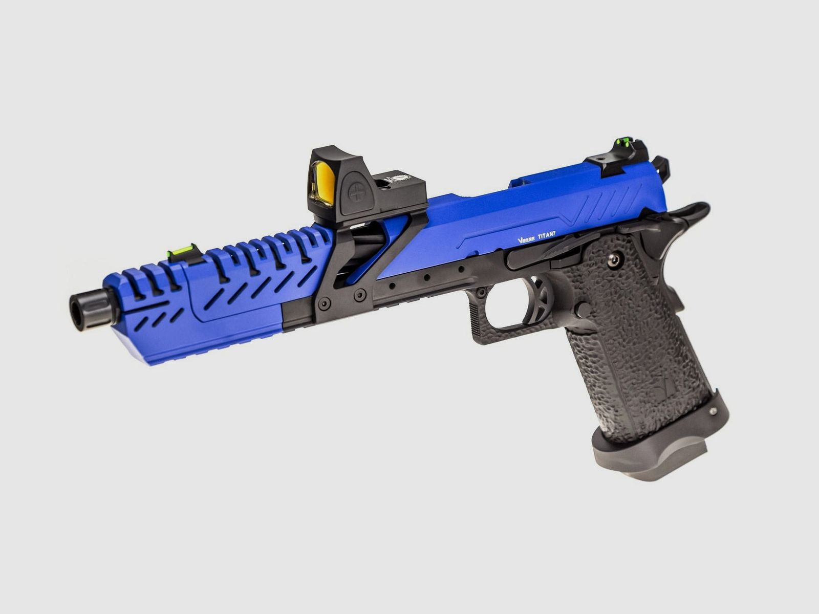 REPLIK GBB GAS HI-CAPA TITAN 7 SCHWARZ / BLAU 1,0J + ROTPUNKTVISIER BDS, Bild 1 von 4