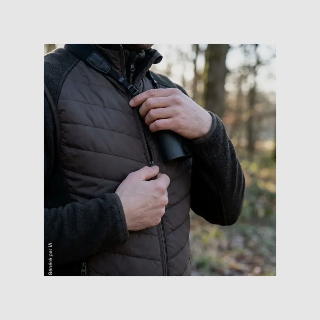 Gevoerde vest Deerhunter Moor bruin met gebreide inzetstukken, afbeelding 11 van 14