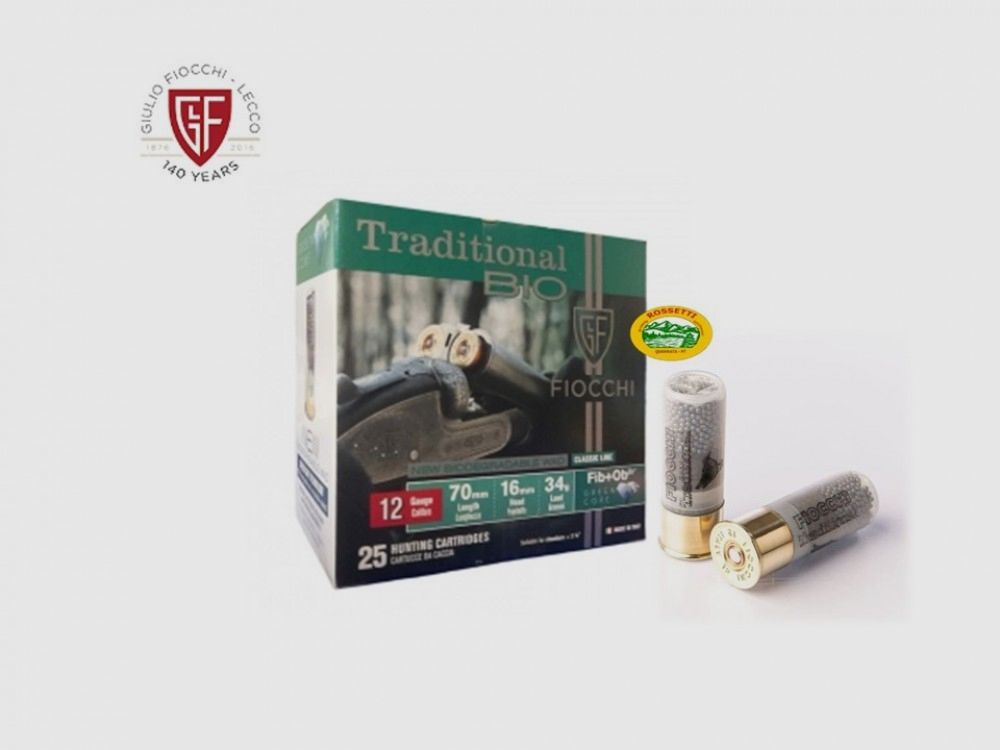 FIOCCHI Patronen Traditional Bio Kal.12 gr.34 pb.9 ohne Behälter