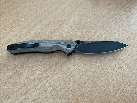 Drever OD Green Micarta Griff Taschenmesser mit Münze NEU mit OVP 