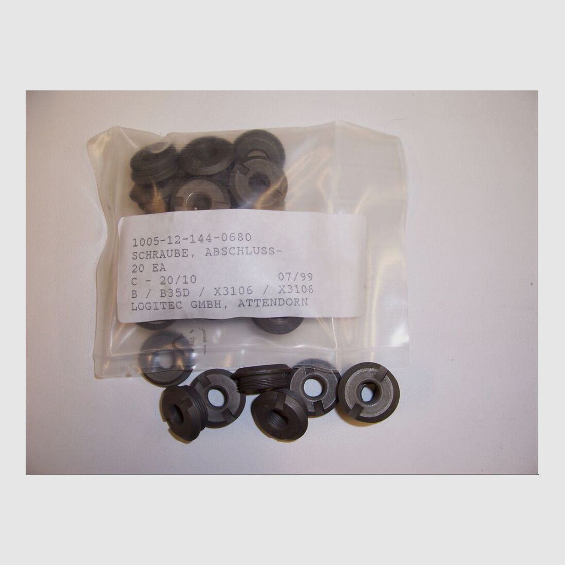 Schraube Abschluss für Hinterschaft NEU für G3 Fa.Logitec GmbH Attendorn