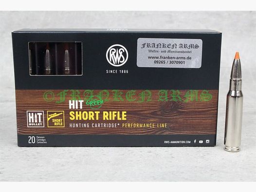 RWS Short Rifle HIT .308 Win. 150gr. 9,7g 20 Stück Staffelpreise