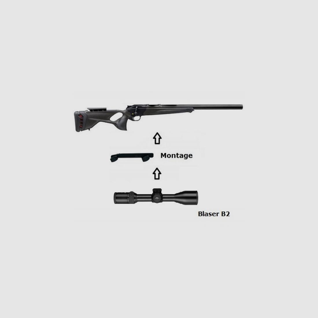 Blaser R8 Ultimate Silence + Blaser B2 2-12x50 iC S + Montage + ... / Komplettpaket