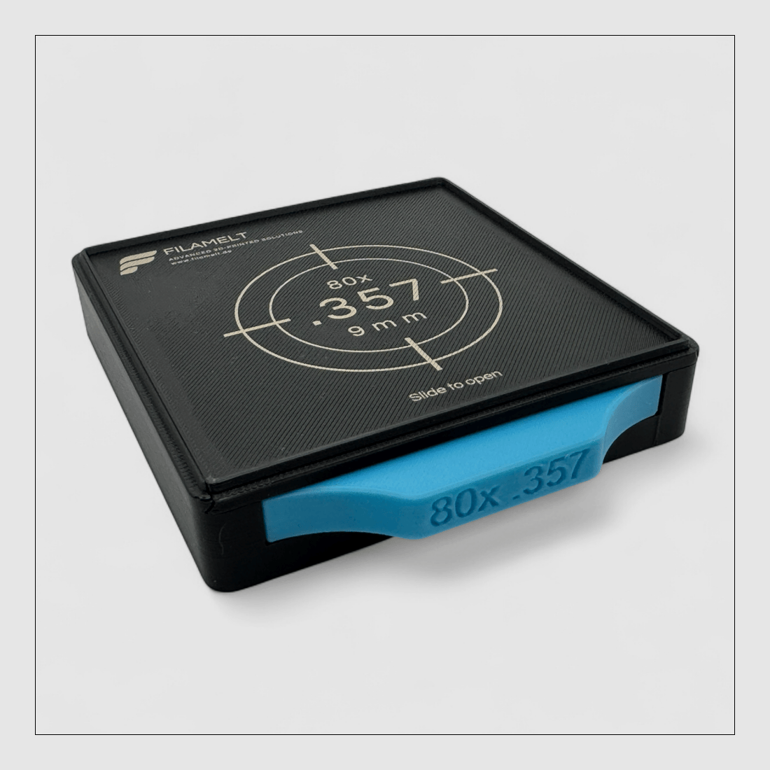 Diabolo-Box für 80x .357 / 9 mm (Luftdruck Diabolos) – Praktisch, stapelbar, wiederverwendbar. Matchbox