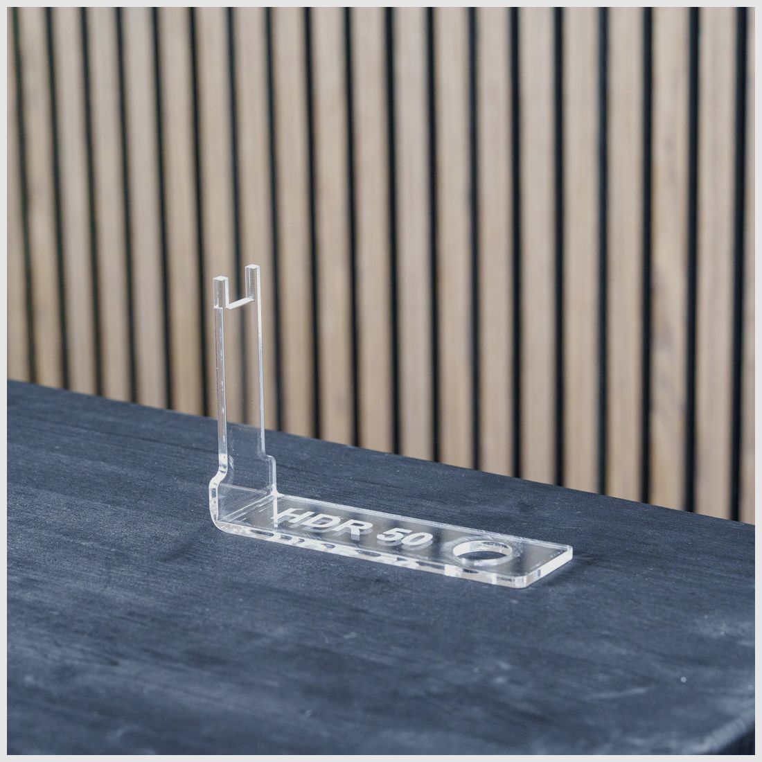 PLEXIGLAS® wall mount / table stand for HDR50 | HDP50 | stylish design with laser-engraved Homedefence logo
