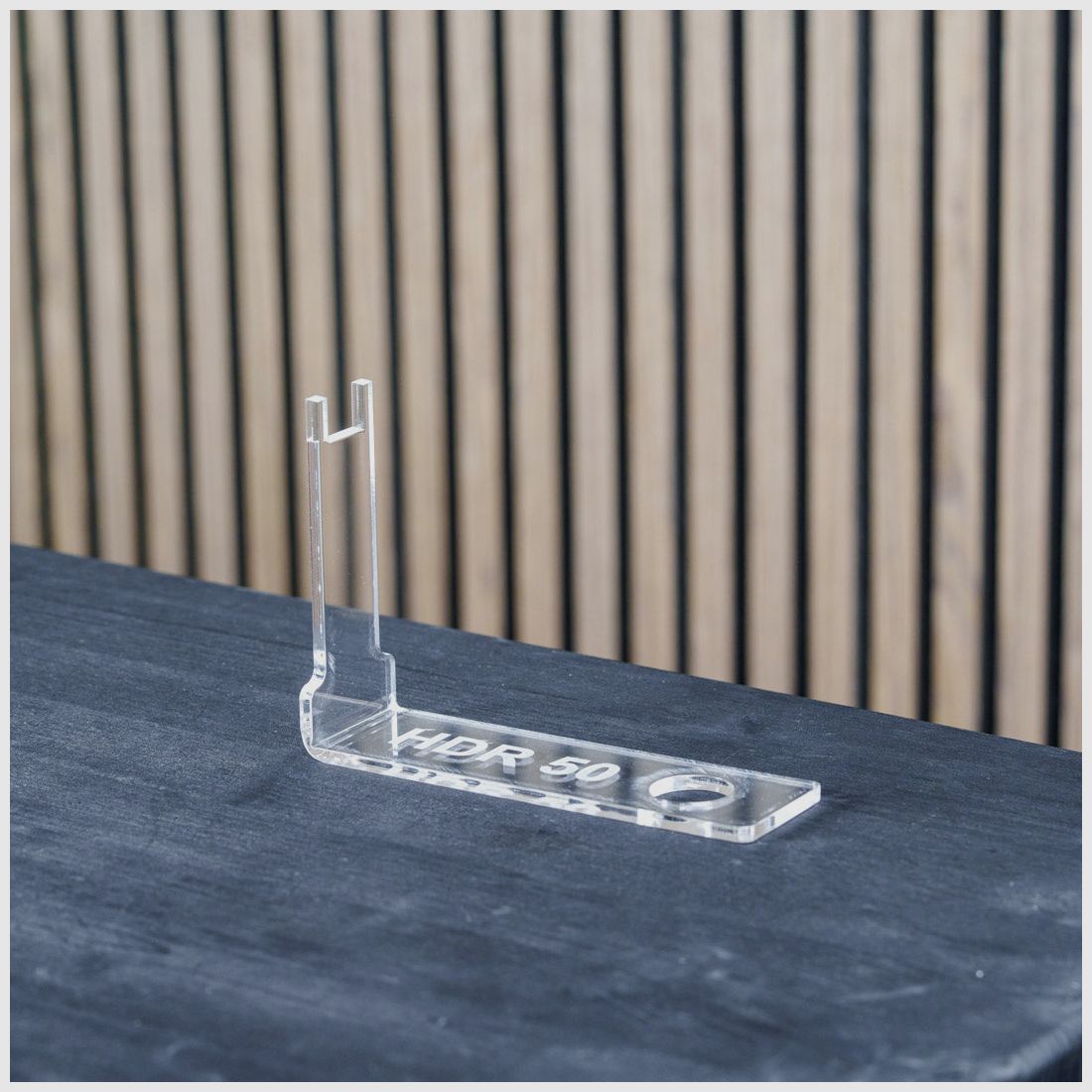 PLEXIGLAS® wall mount / table stand for HDR50 | HDP50 | stylish design with laser-engraved Homedefence logo