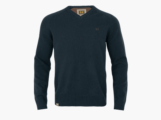 Härkila Vincent Suéter de Merino de Cuello en V para Hombre Azul Marino L