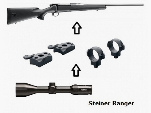 Mauser M18 + Steiner Ranger 3-12x56 + Montage + ... Pack complet
