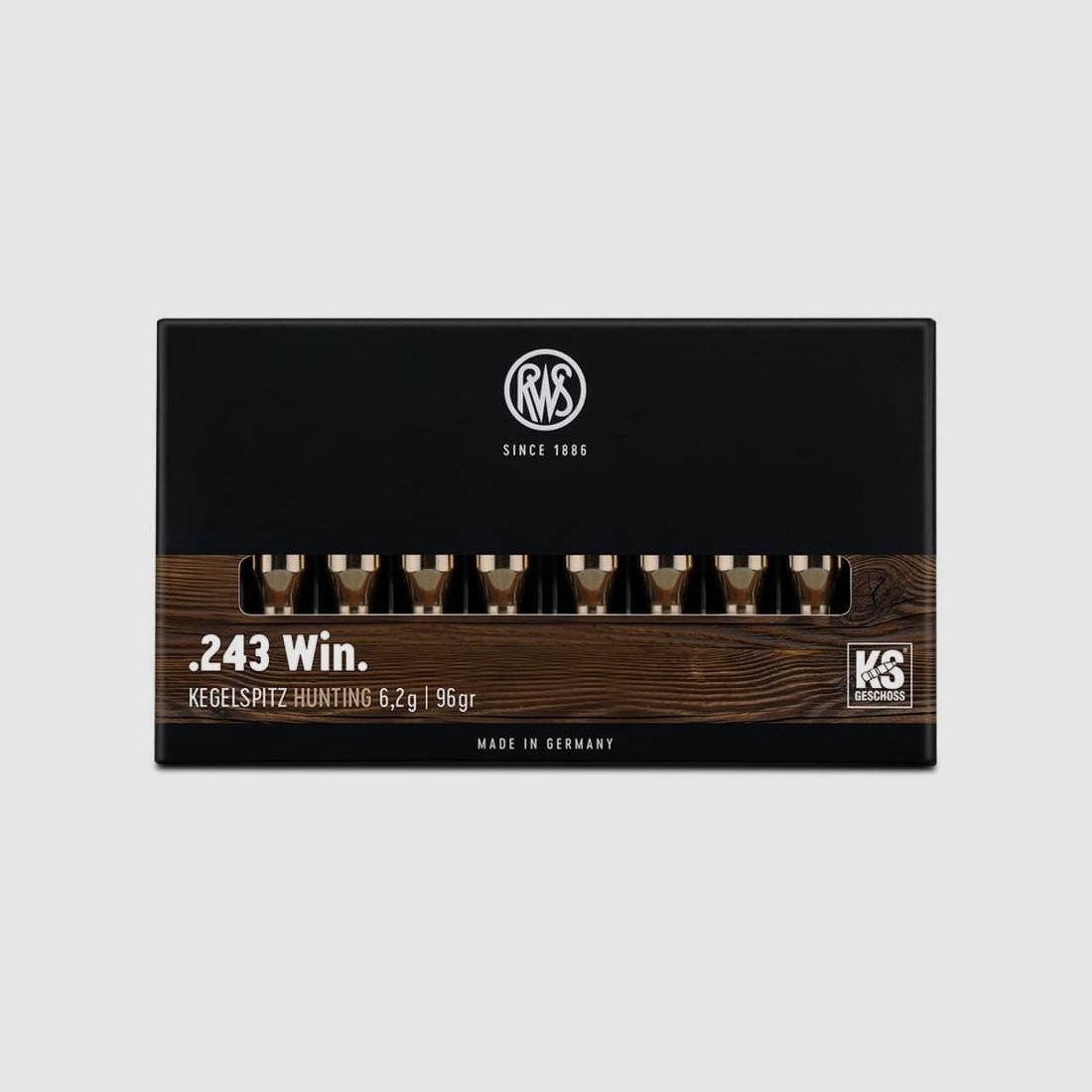 RWS cal. 2.. cartouches de carabine .243 Win KS 20 pièces 6,2 g/95 grs, image 1 sur 2