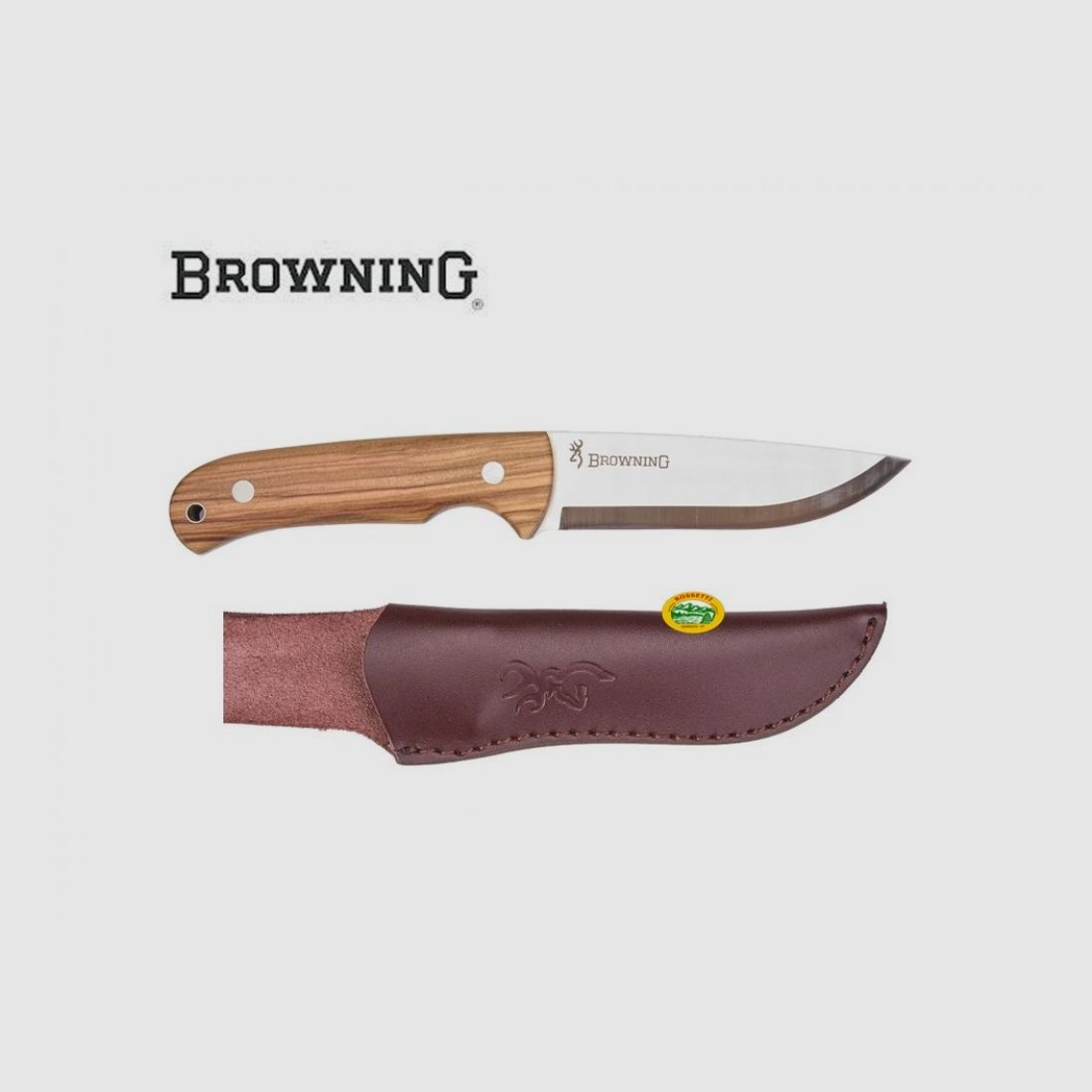 BROWNING Messer Korvar mit Lederholster