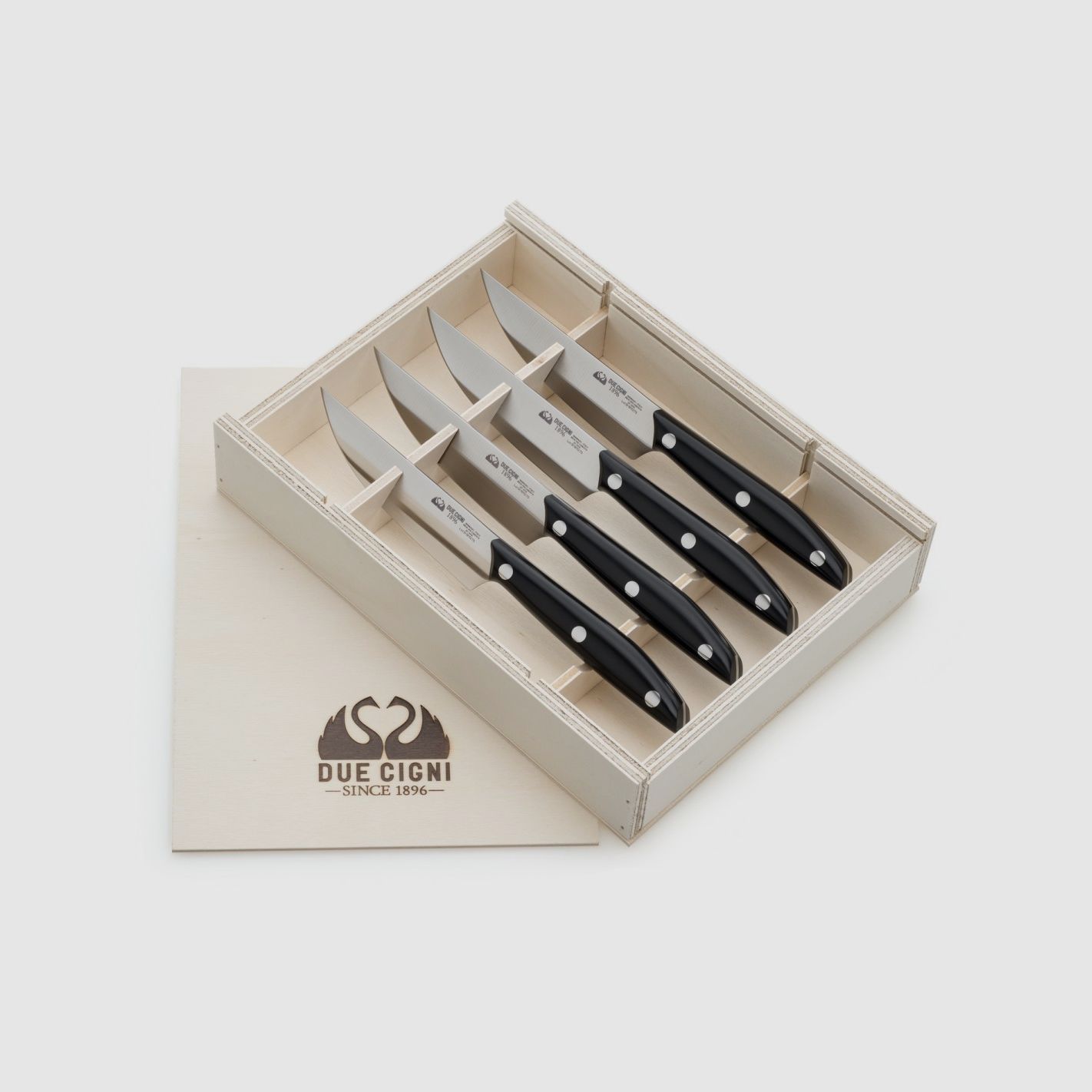Due Cigni - Set 4 Stk. American Steak "Serie 1896" schwarz POM, Bild 1 von 4