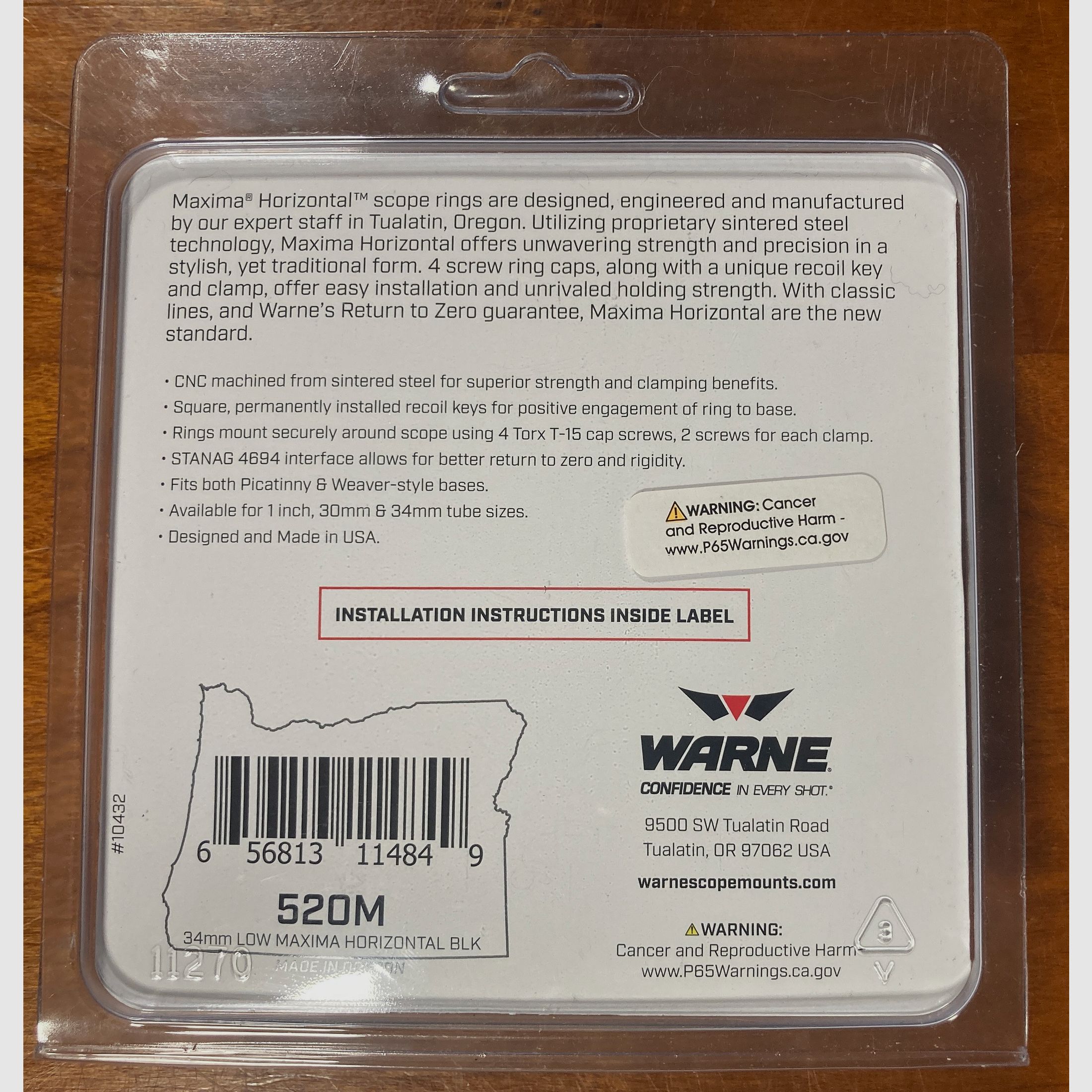 WARNE MAXIMA 520M 34mm Basso