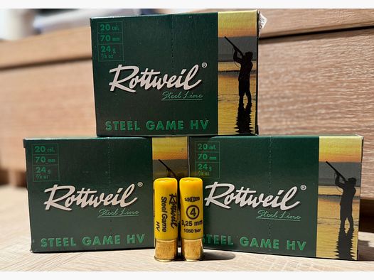 Rottweil Steel Game HV 20/70 - 24g - Nr. 4 (3,25mm) - Stahl