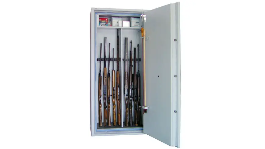 Gun Cabinet HARTMANN TRESORE Mael 100 gray - Electronic Lock E 73300 - 11 Long Gun Holders EN1143-1 New Gun Safe