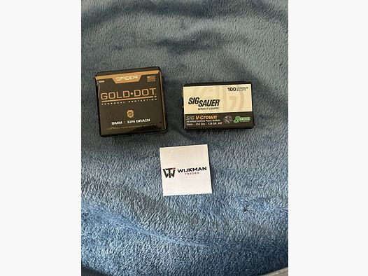 Speer Gold Dot 124gr - Sig Sauer V-Crown 124gr JHP 9x19