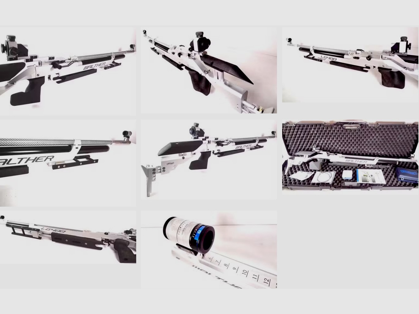 Walther LG 400 Alutec Wettkampf-Luftgewehr mit Auflage und Linksgriff