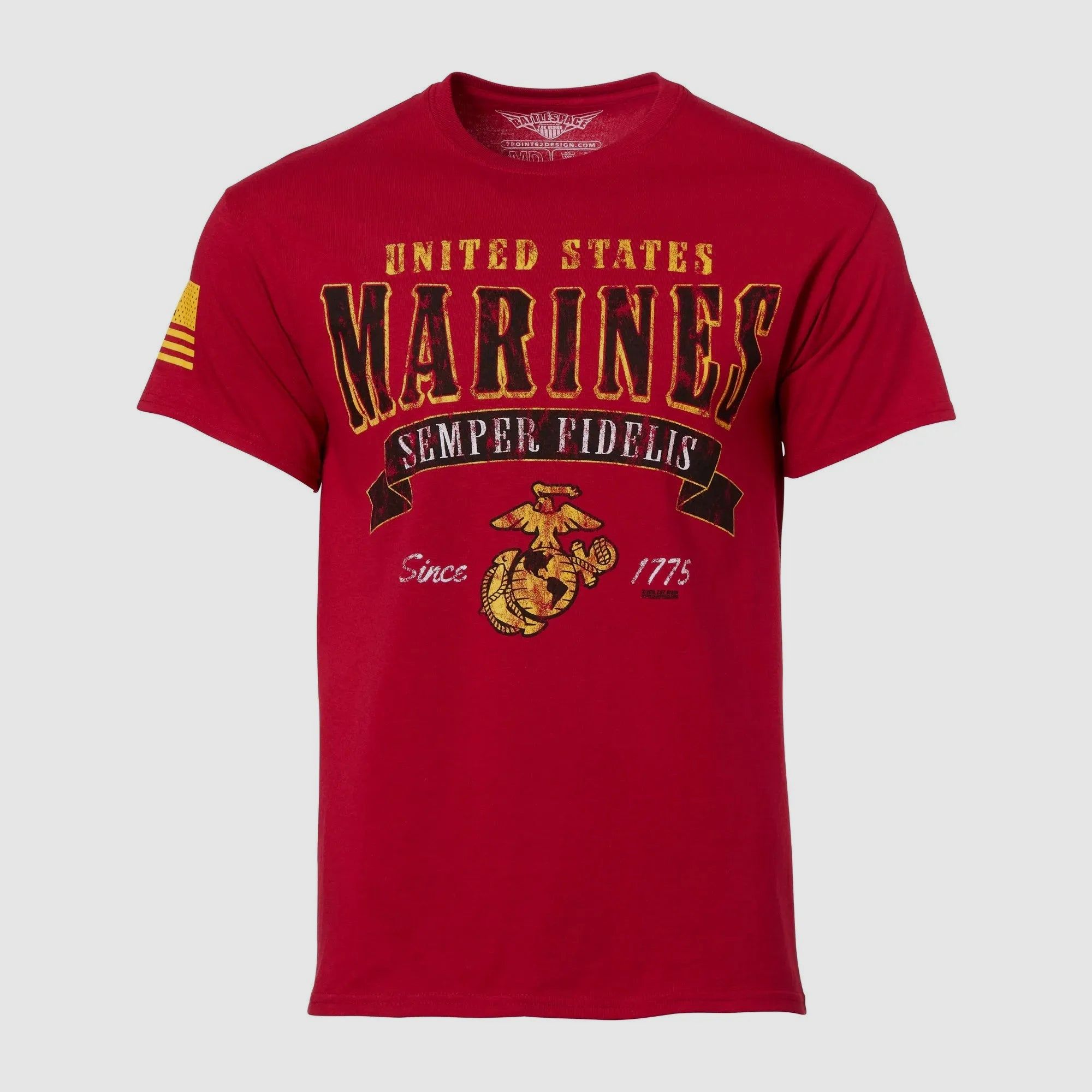 7.62 Design 7.62 Design T-Shirt USMC Arched Semper Fi scarlet
