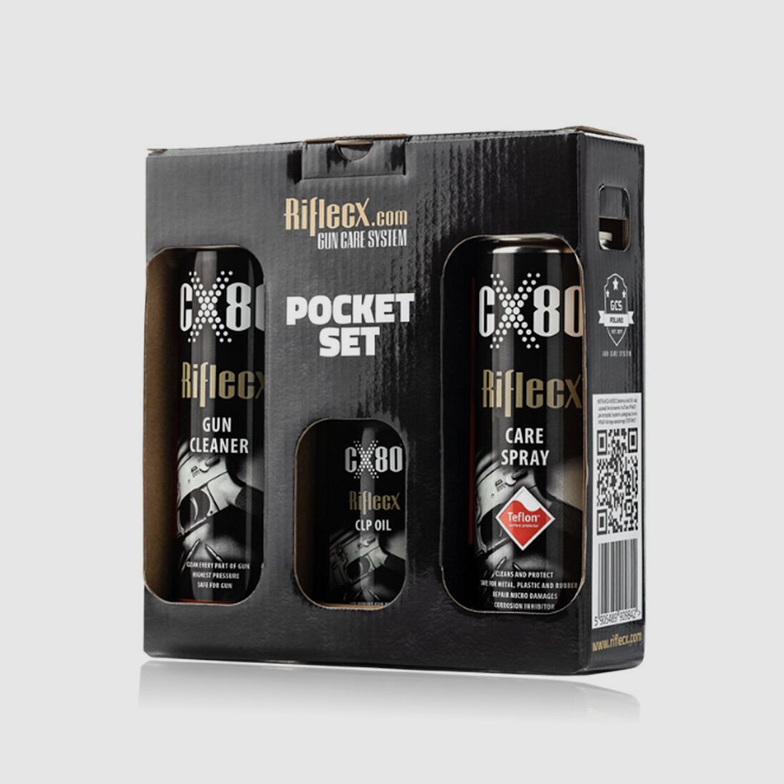 Rifle CX Pocket Set Cleaning Care 3 Items + Box