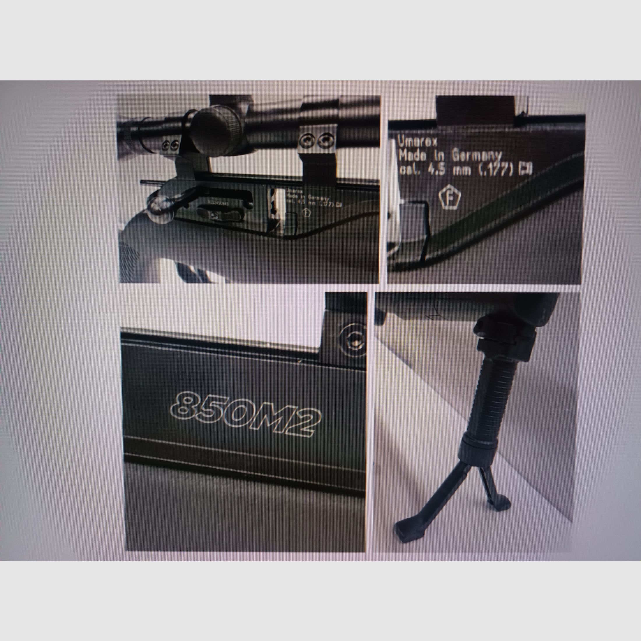 Umarex 850 M2 AirMagnum carabina de aire comprimido 4,5mm + visor + 2 patas + cargador Nuevo Precio 495,- EUR, imagen 3 de 4