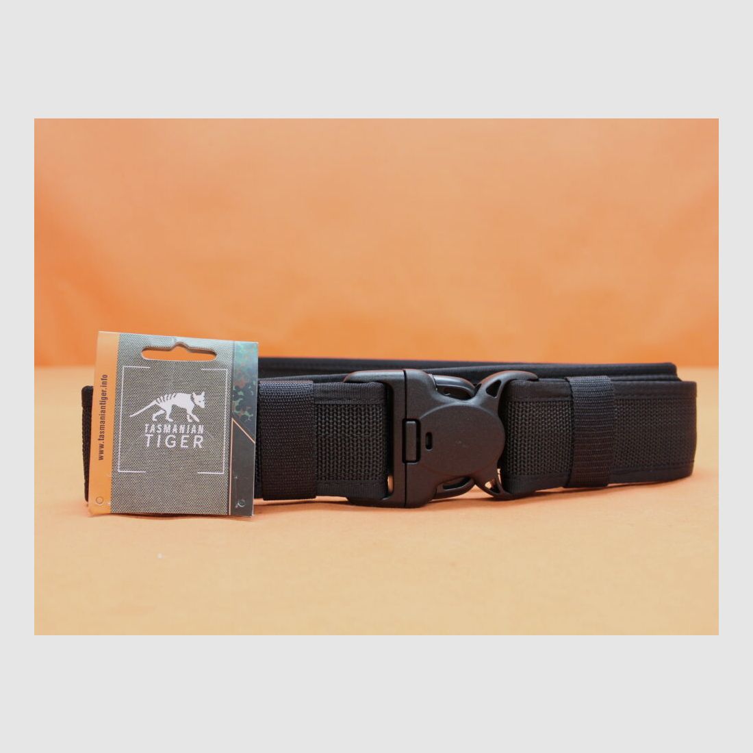 Tasmanian Tiger TT Equipment Belt outer 040 black (7746.040): 50mm buckle with hook-and-loop inner side size XXL