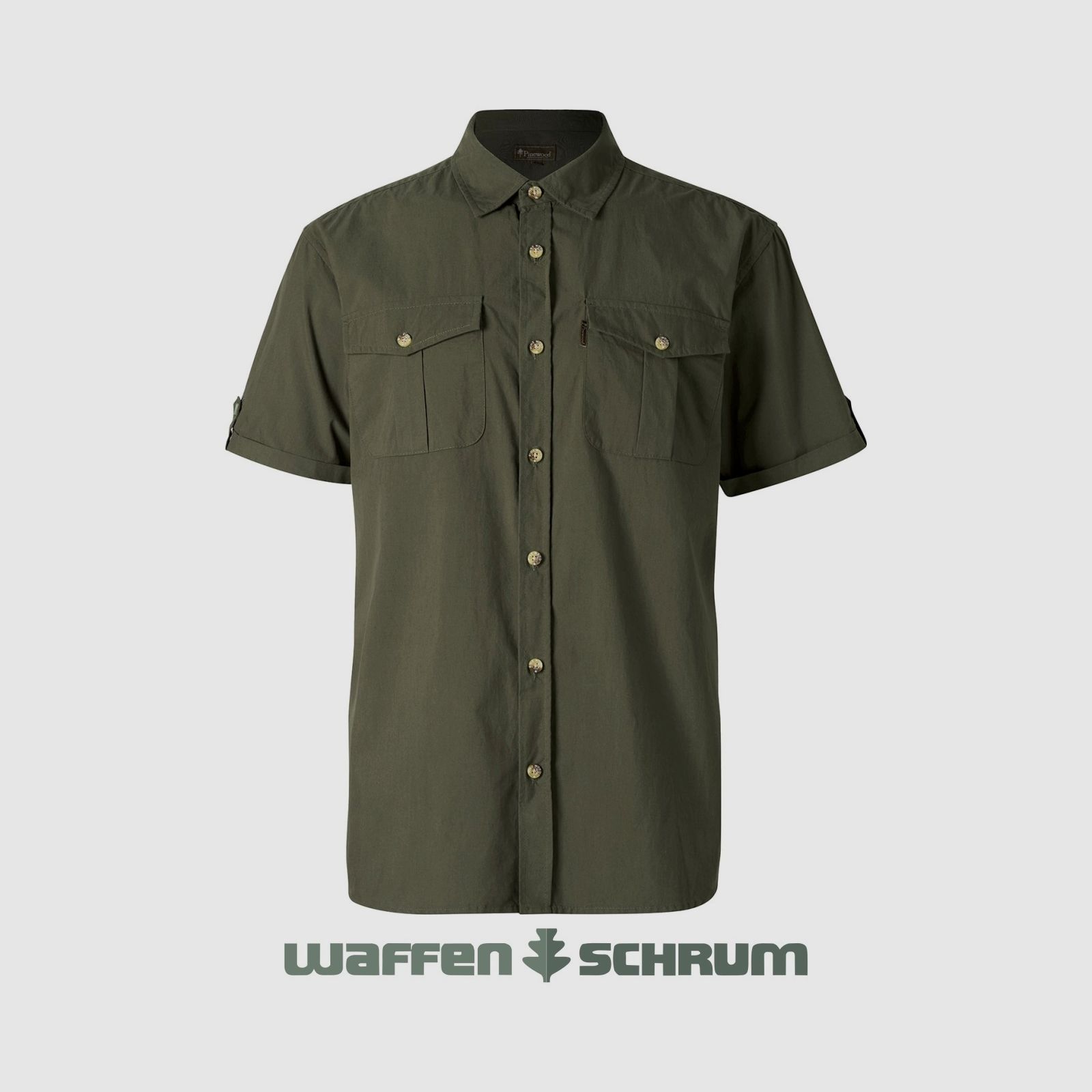 Pinewood Hemd Kurzarm Safari Moss Green
