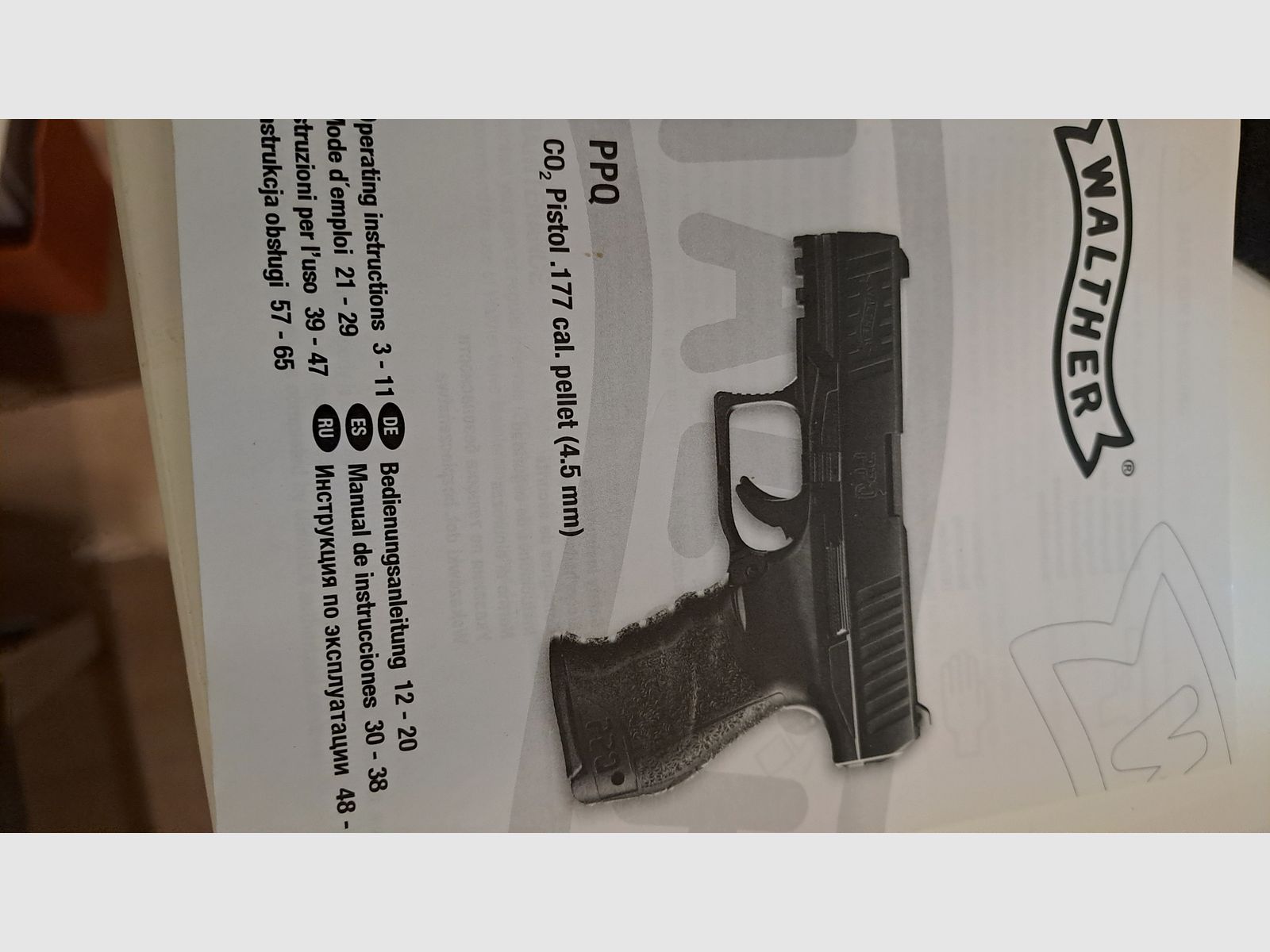 Walther PPQ CO² 177 cal. pellet 4,5 mm neu mit Koffer und Zubehör