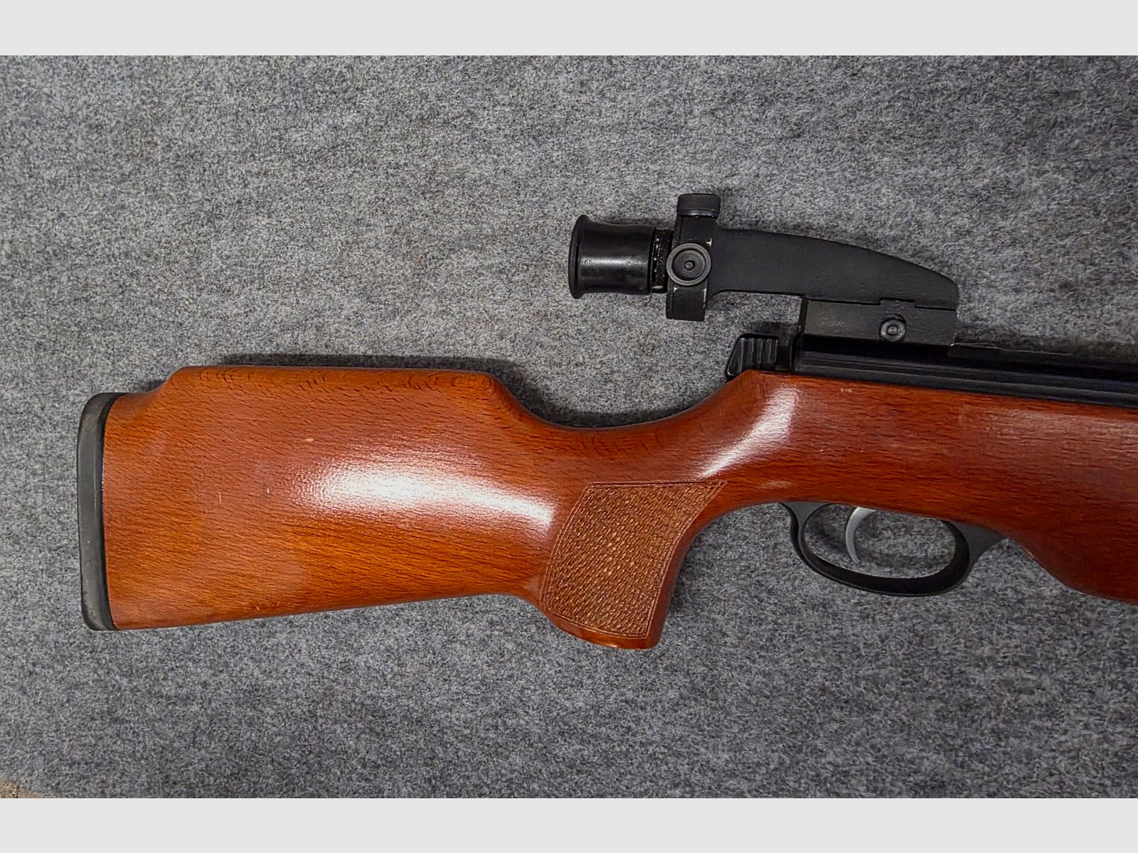 Q1 Skośny uchwyt tunelu koronkowego Haenel Mod. 3.112 z diopterem i precyzyjnym spustem przeładowującego kal. 4,5mm Diabolo 311 - 2, zdjęcie 7 z 10