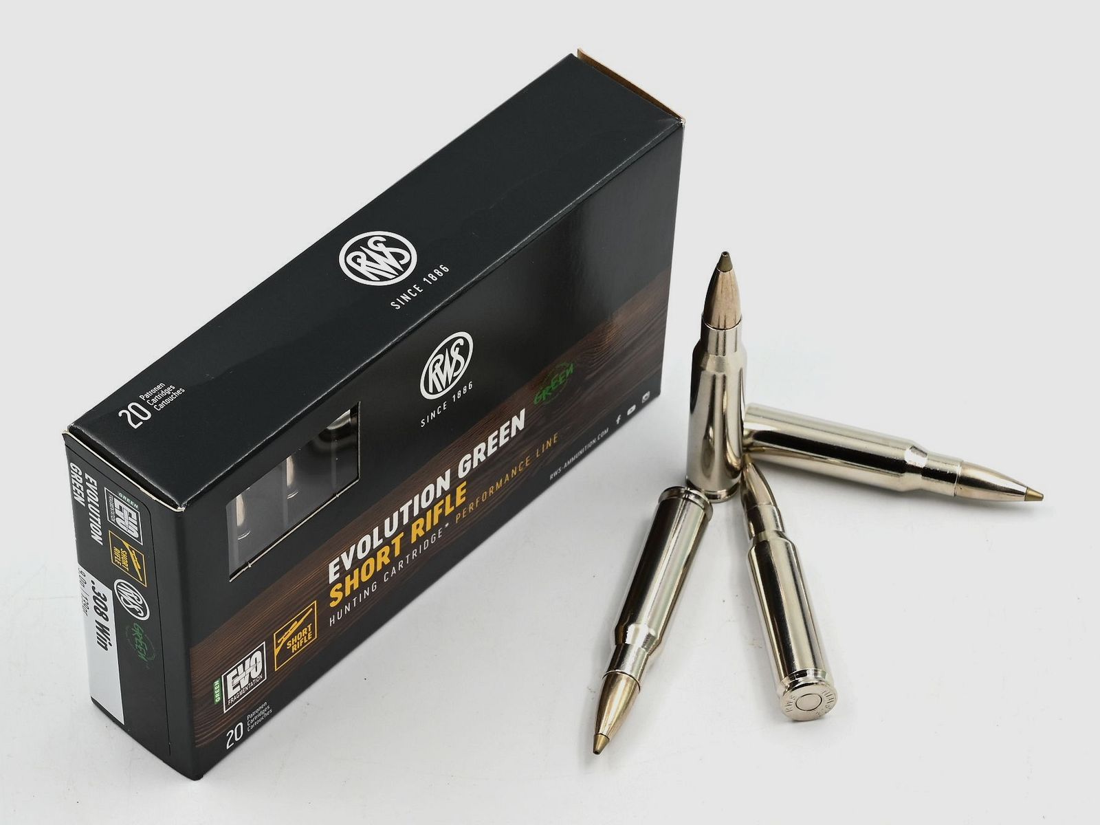RWS Evolution Green, .308 Win., 9g/139gr, 20 Stk.