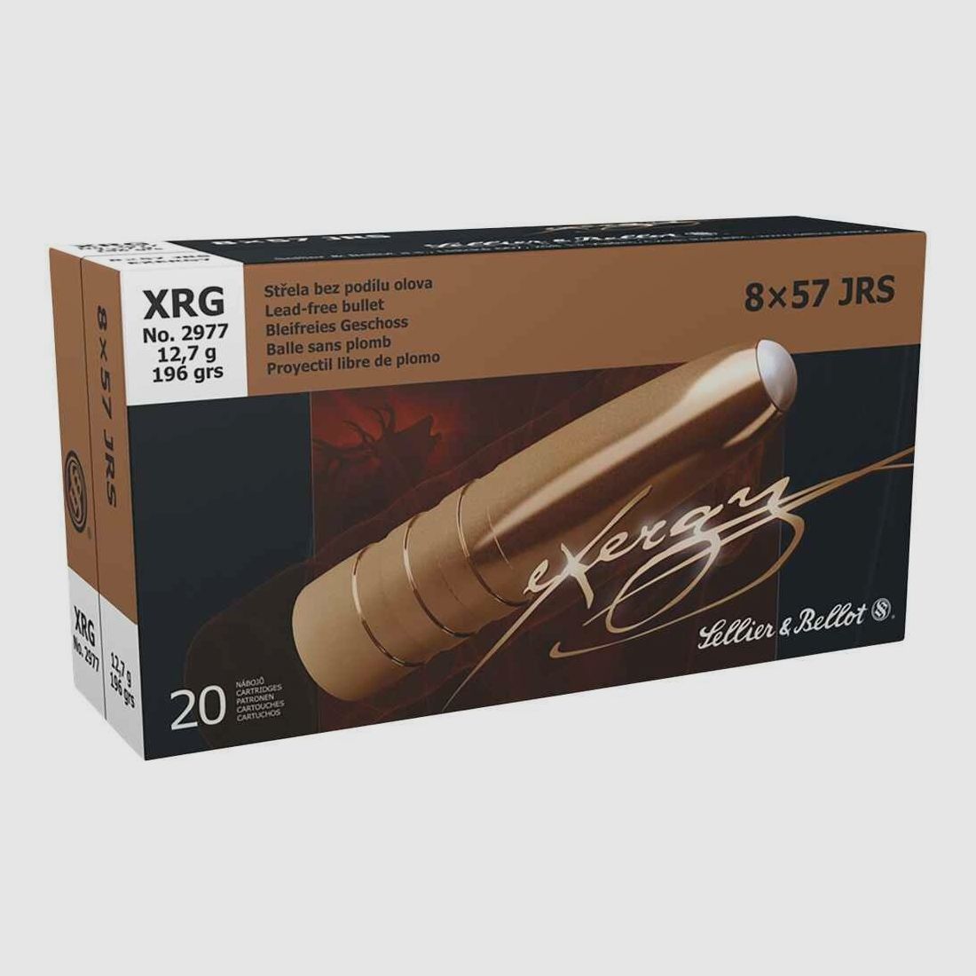 8x57 IRS eXergy lead-free 12.7g/196grs. Sellier & Bellot