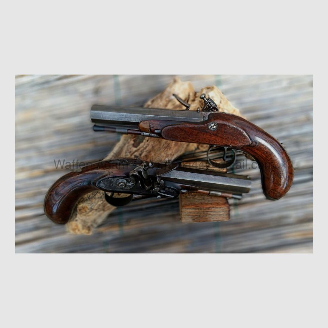 Nicholas Clarke, 35 Chapel Street, Dublin / Ireland Flintlock pistol pair around 1800