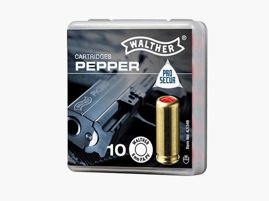 Pfeffer-Gas Patronen / cal. 9 mm P.A.K. - 10 Schuss Walther