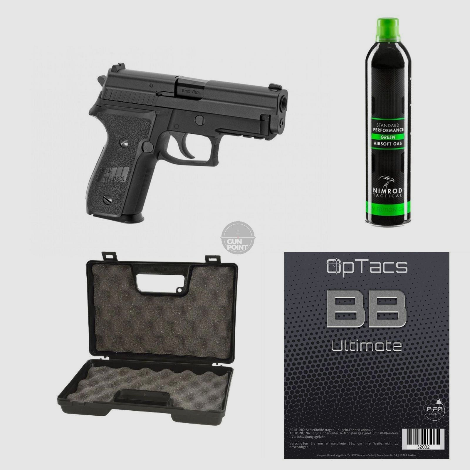 SET !!! Softair - Pistole - WE - P229R Full Metal GBB - ab 18, ber 0,5 Joule
