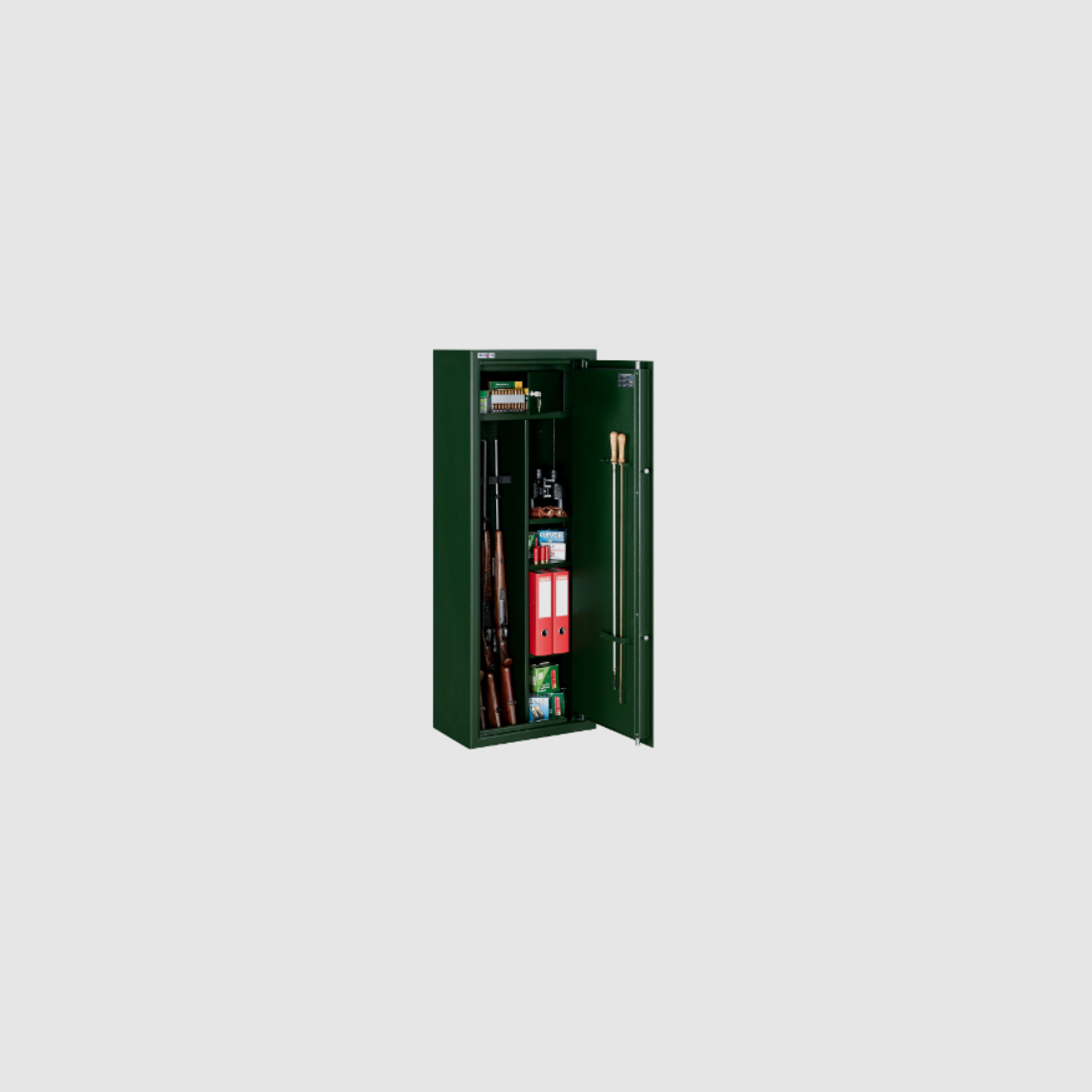 Armero Novcan G-3/S1/8-350 Blanco, Clase S1 – cerradura electrónica Primor, para 8 armas, imagen 2 de 3