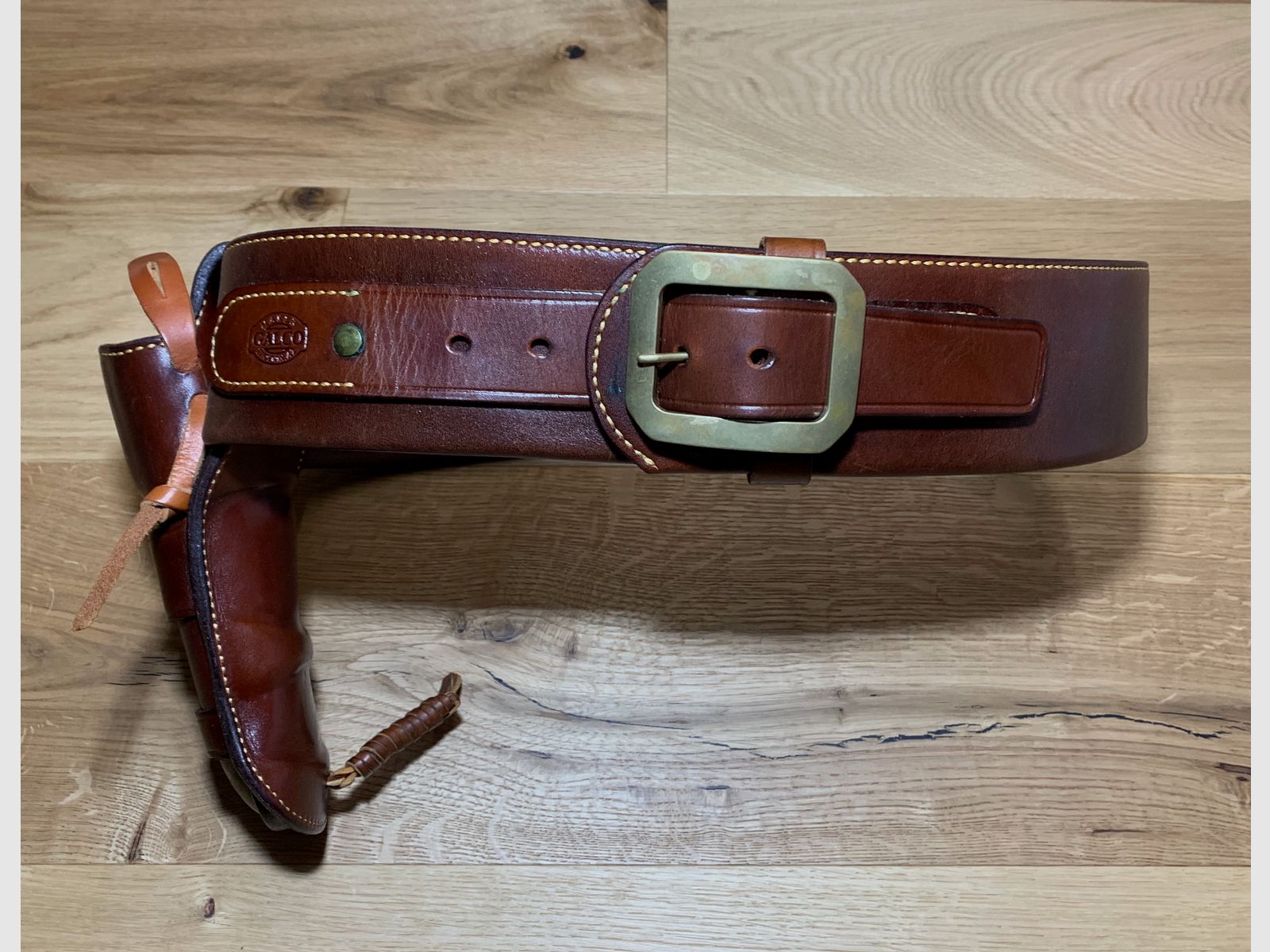 Galco Trail Boss Westerngürtel Holster Colt SAA, Ruger Vaquero, OHNE Revolver, OHNE Patronen 