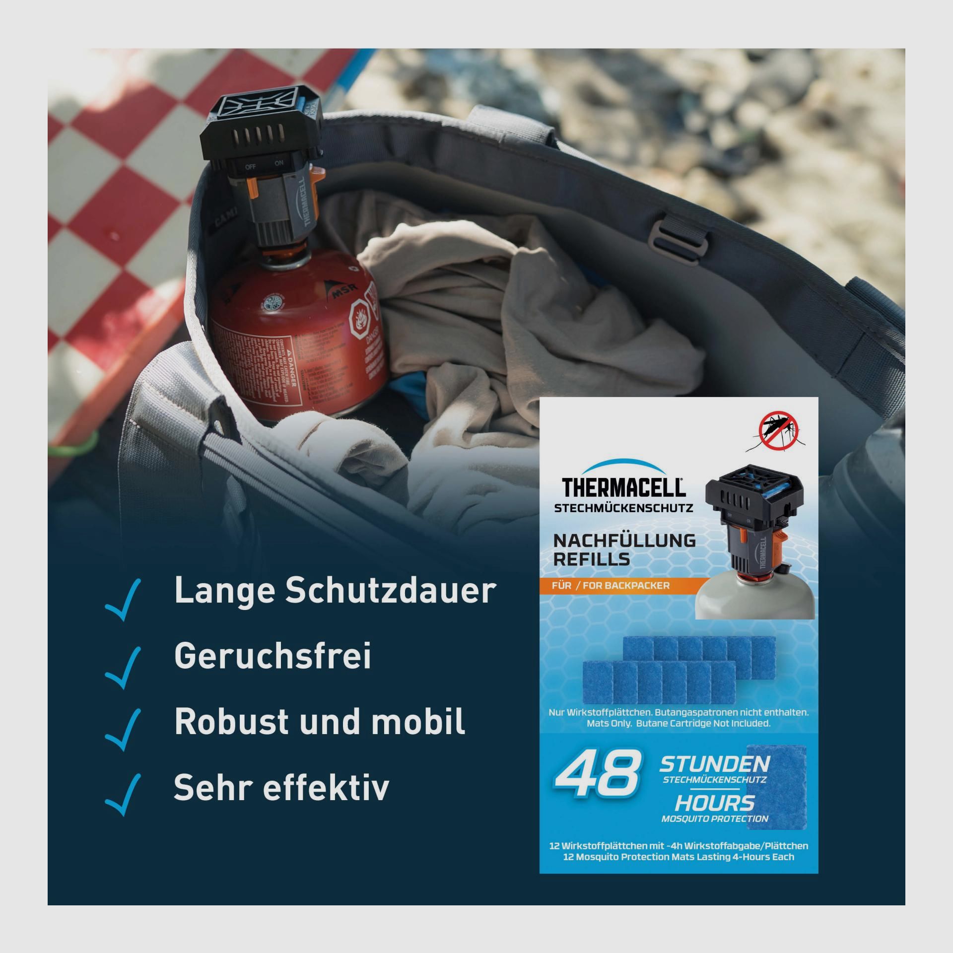 Thermacell 920212 M-48 Nachfüllset Backpacker 48 Stunden