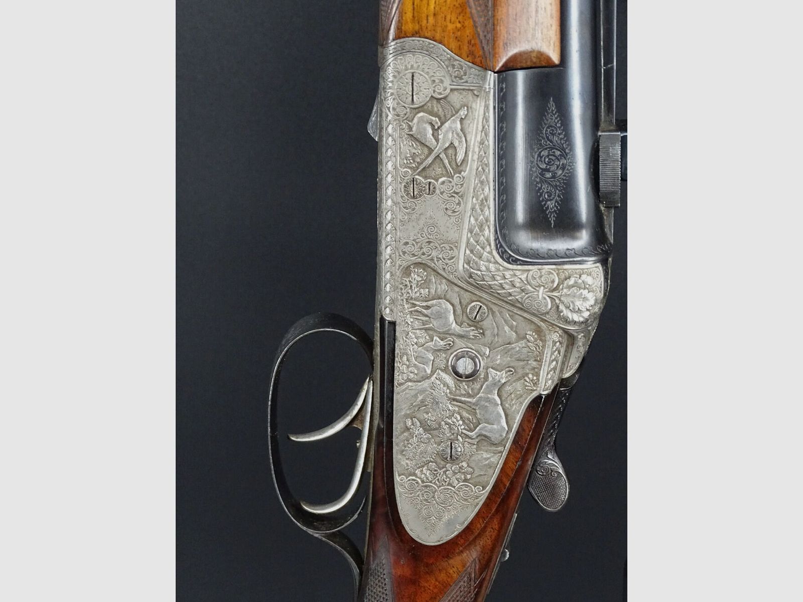 Bockbüchsflinte + WL # 33 Franz Sodia incisione piastre laterali anno 1945 liquidazione collezione