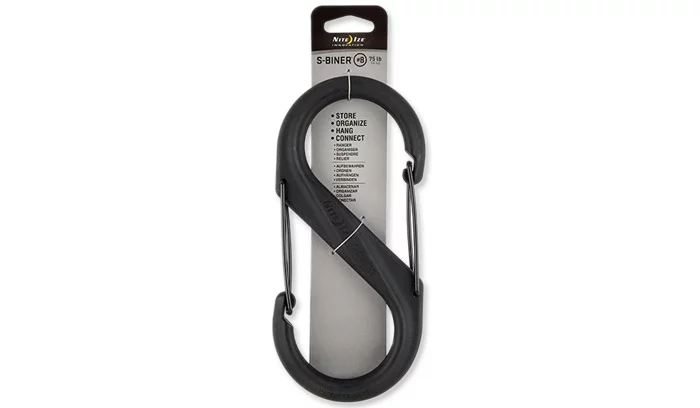 Mousqueton Nite Ize S-Biner #8 Plastic Black Gate - Noir - SBP8-03-01BG, image 1 sur 2