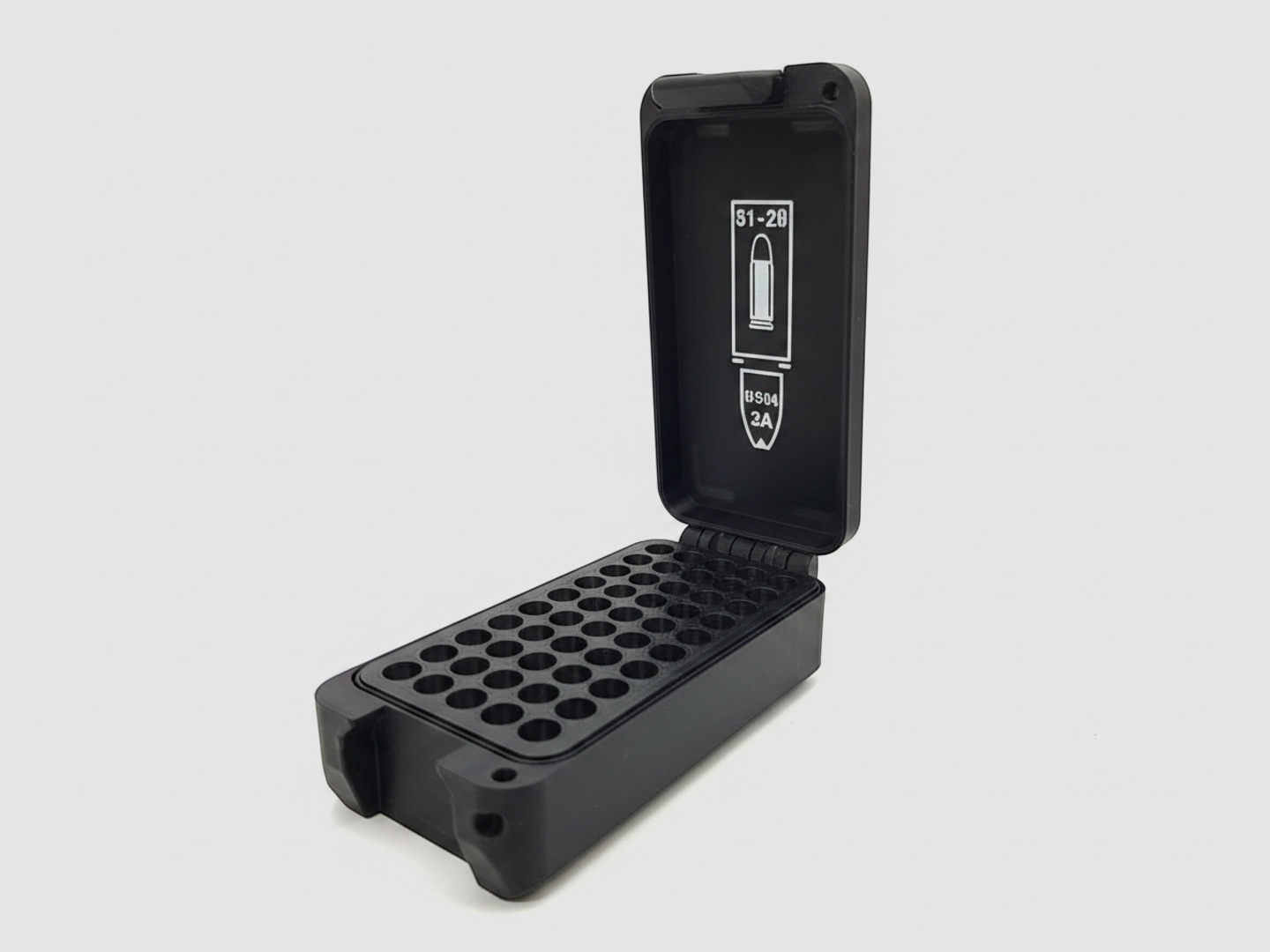 Filamelt Munitionsbox / 22 TCM / 'Klapp- / Rastdeckel' / Patronenbox, Ammo Box