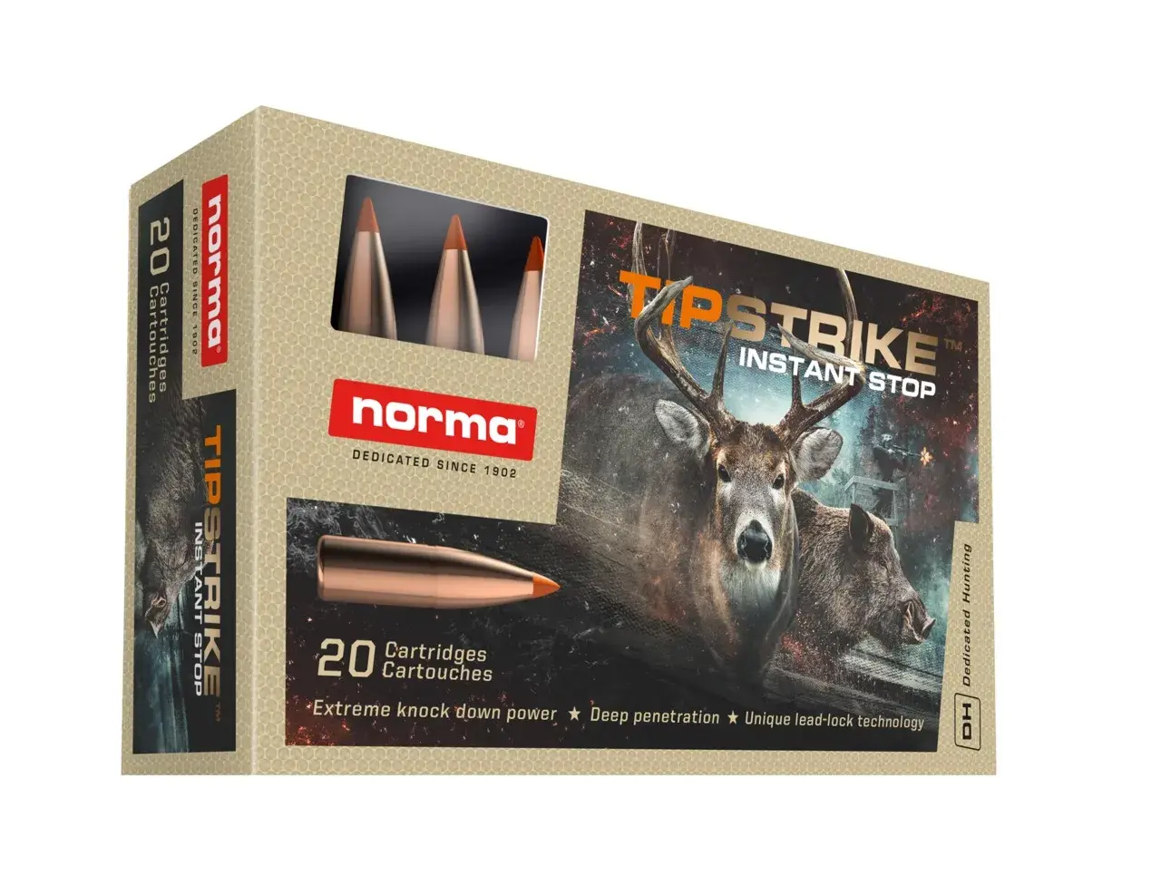 Patronen 280 Rem. Norma - Tipstrike - 160 grains, afbeelding 2 van 2