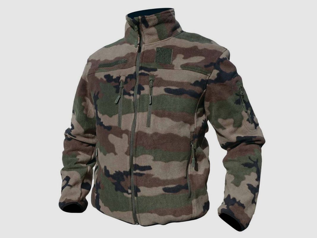 Fleecejacke Herren Camo - 390 g/m² - Stehkragen DCA, Bild 1 von 5