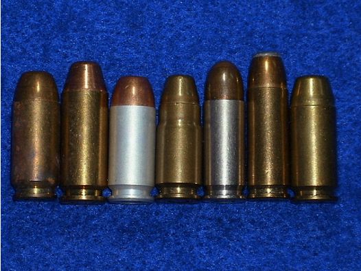 lot of handgun cartridges