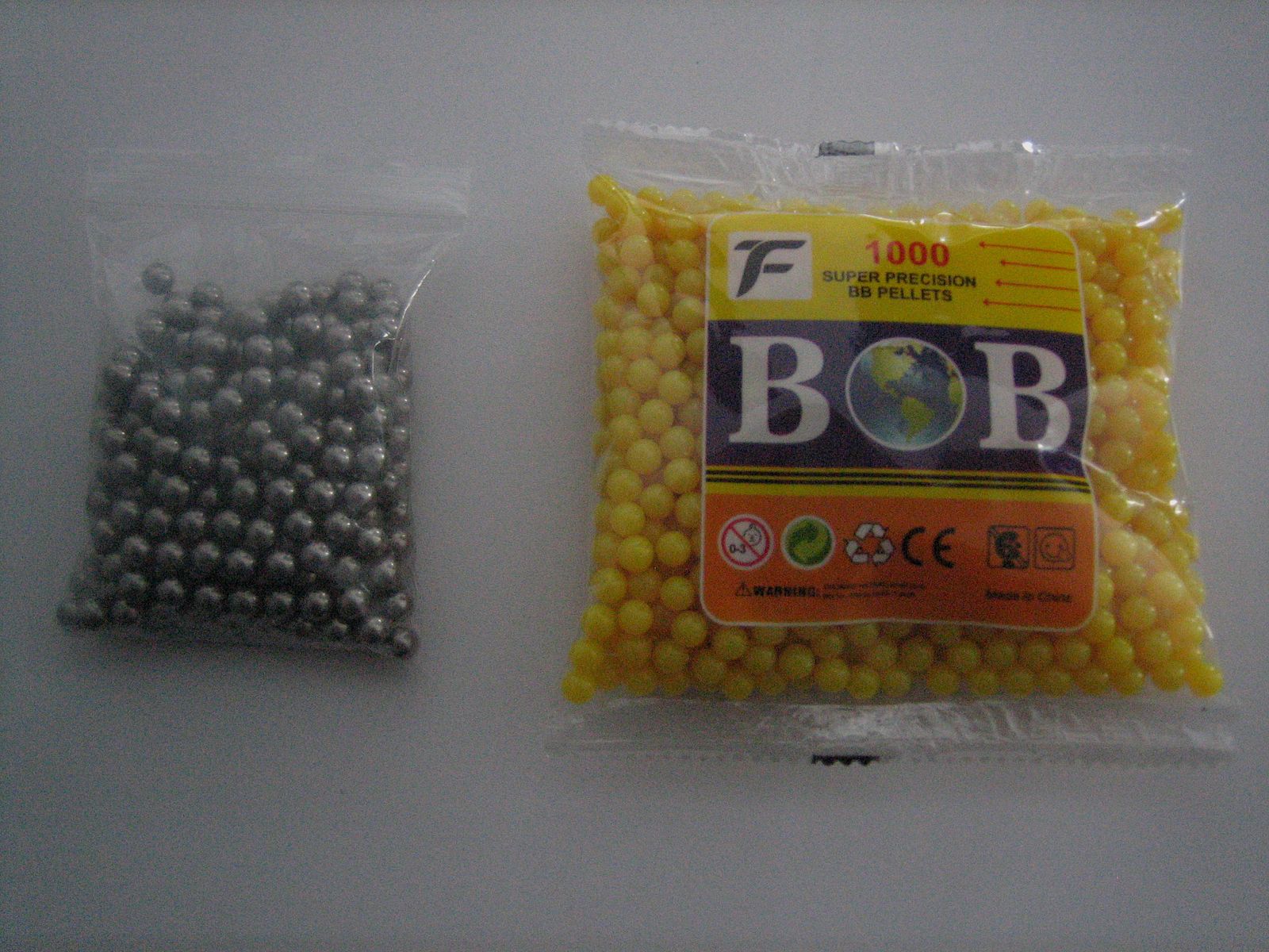 6mm BB cartouches billes lisses en cristaux de plastique 1000 pièces et environ 400 billes en acier 6mm