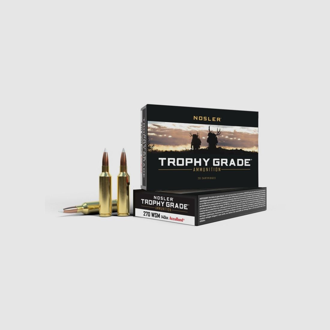 Munition Nosler Trophy Grade .270 WSM 140 gr AccuBond