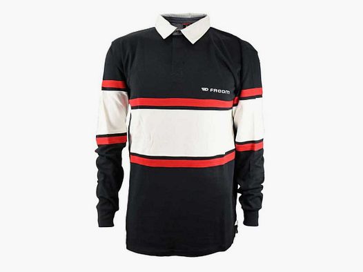 Polo FAST cotton navy blue long sleeves M to 3XL