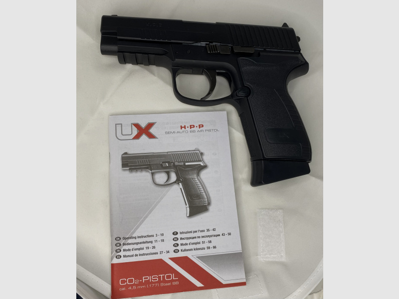 UX CO2 Pistole HPP 4,5BB- Blowback, mit 3 Magazinen!