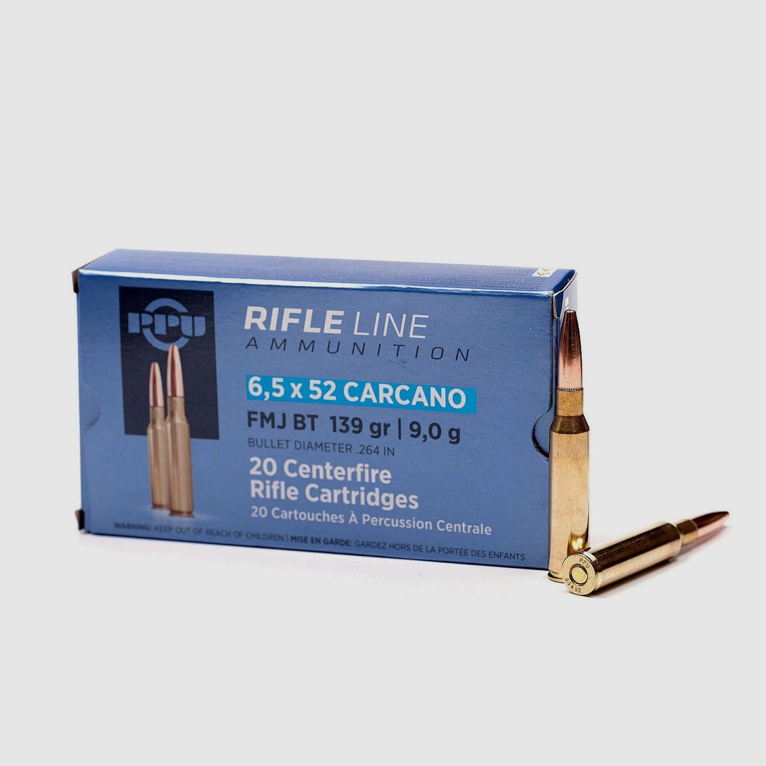 PPU 6,5×52 Carcano 139grs 9g FMJ BT 20Stk.