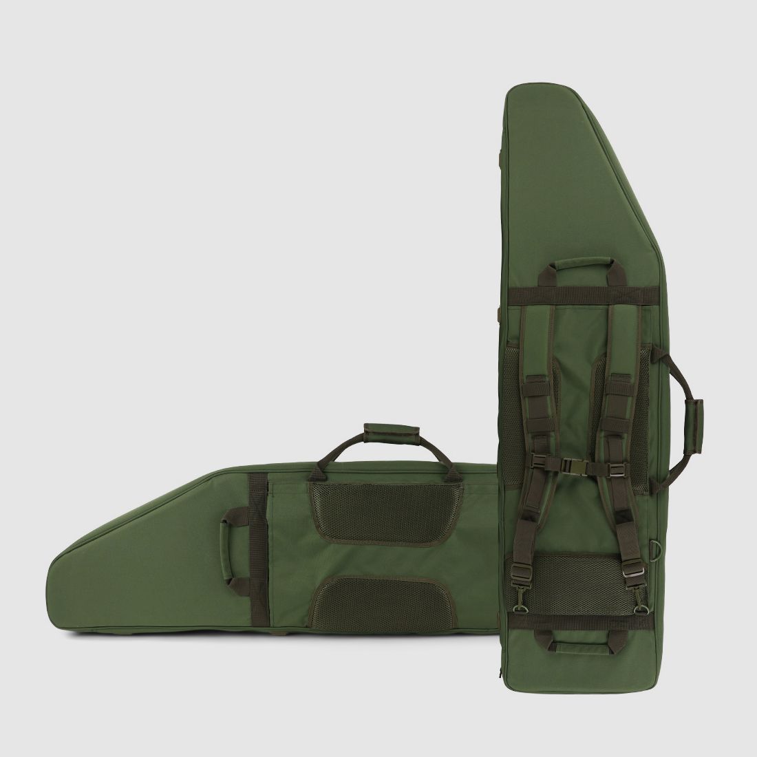 Housse d'arme d'hiver Olympic 130 cm – Laser-Cut MOLLE, Shockcord, système de transport de sac à dos, nylon 1000D (Forest)